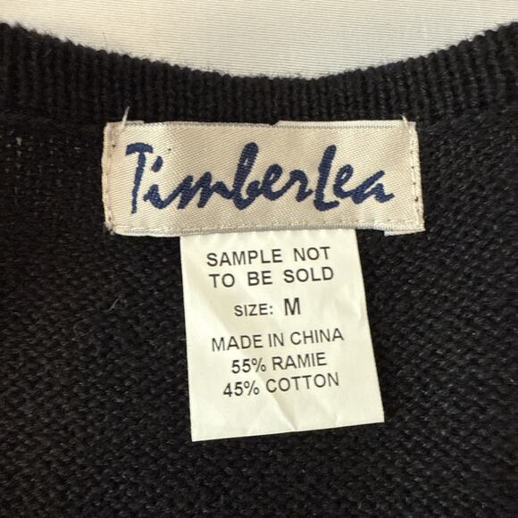 Vtg Timberlea Women's M Beaded Whimsical Santa Cardigan Sweater Christmas Party - Picture 3 of 8